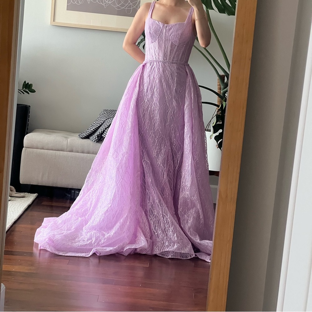 Lavender/pink Sparkling Gown